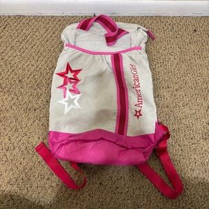 American Girl Pink and White Star Backpack